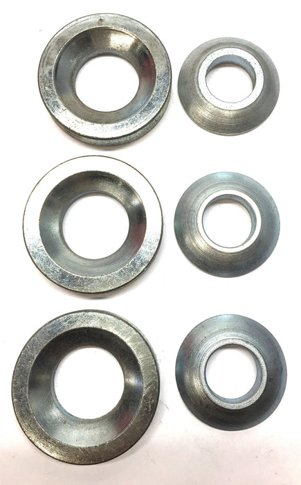 Unbranded Steel 2-1/4" Conical with 0.82" Bore Washer (2pcs) [Lot of 3] USED