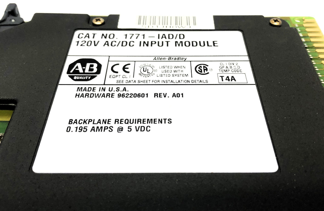 Allen-Bradley Series D Input Module 1771-IAD/D USED