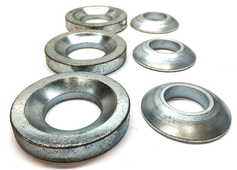 Unbranded Steel 2-1/4" Conical with 0.82" Bore Washer (2pcs) [Lot of 3] USED