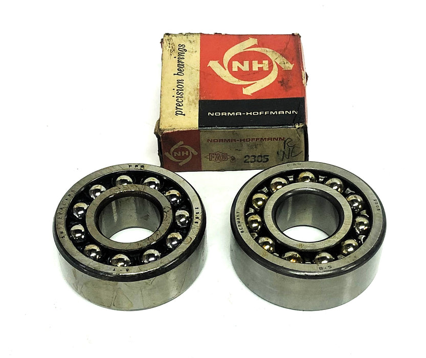 FAG Self-Aligning Double Row Ball Bearing 2305 [Lot of 2] NOS