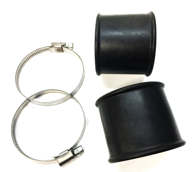 Unbranded 2-1/4" Black Rubber Hose and Clamp Set (2pcs) 50-70 W2 [Lot of 2] NOS