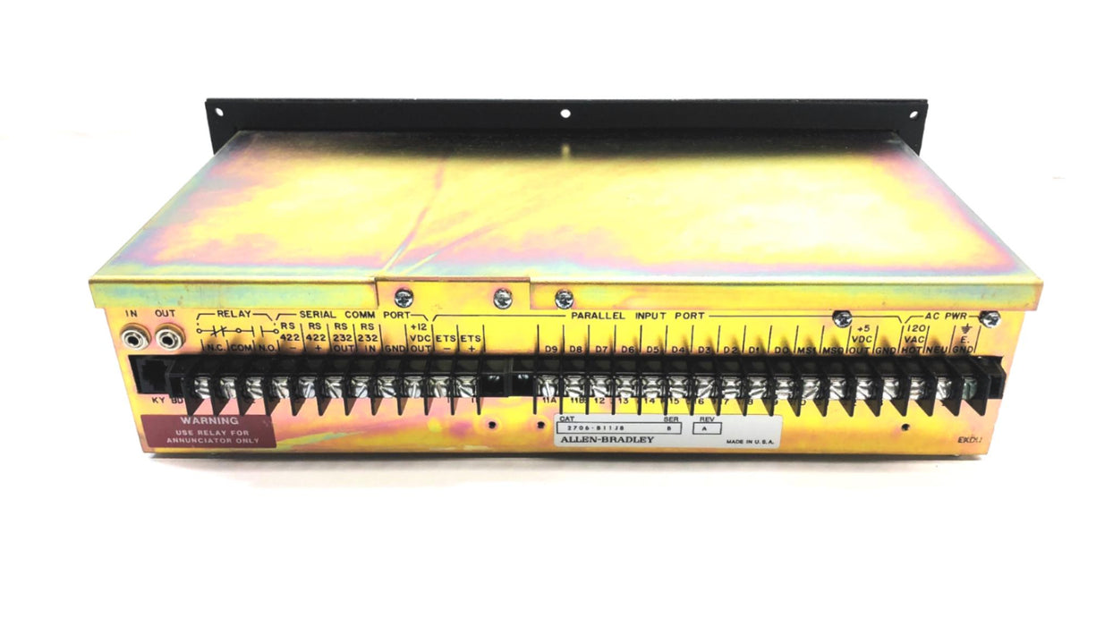 Allen-Bradley Series B Rev A Display Panel (Cracked Screen) 2706-B11J8 USED