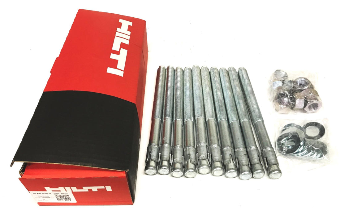 Hilti 3/4 inch x 10 inch Carbon Steel Expansion Anchors 282538 [Lot of 10] NOS