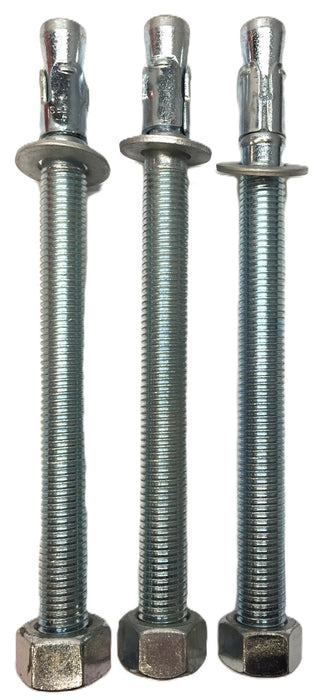 Powers 3/4" x 10" Threaded Wedge Anchor with Washer and Nut [Lot of 3] NOS