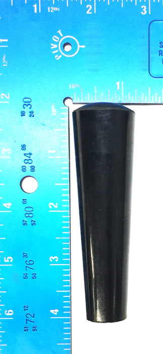 Unbranded 3-3/4" Tapered Black Plastic Handle w/Bore 1/4" to 1/2" [Lot of 5] NOS