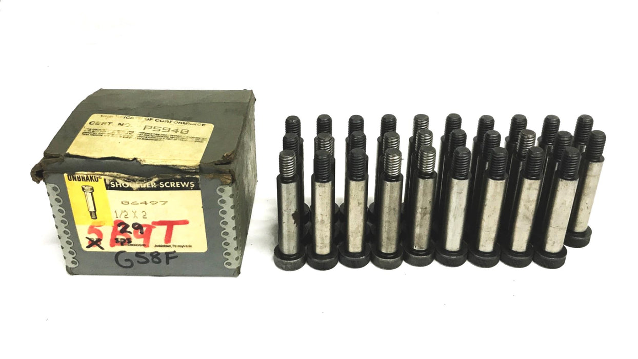 Unbrako 1/2 inch x 2 inch Socket Head Shoulder Screw 06497 [Lot of 29] NOS