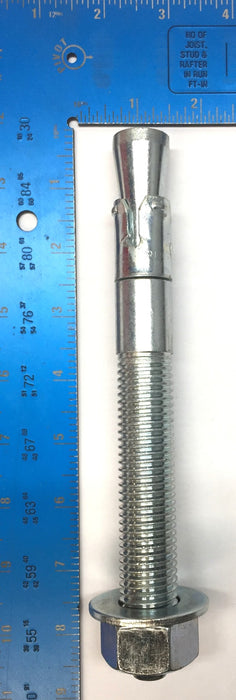 Powers 7/8" x 8" Galvanized Steel Wedge Anchor,Washer and Nut NOS
