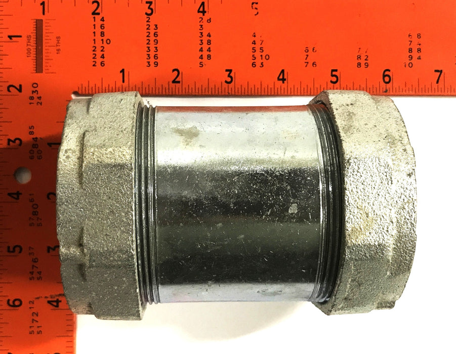 Unbranded 2-1/2 inch Galvanized Compression Coupling [Lot of 3] NOS