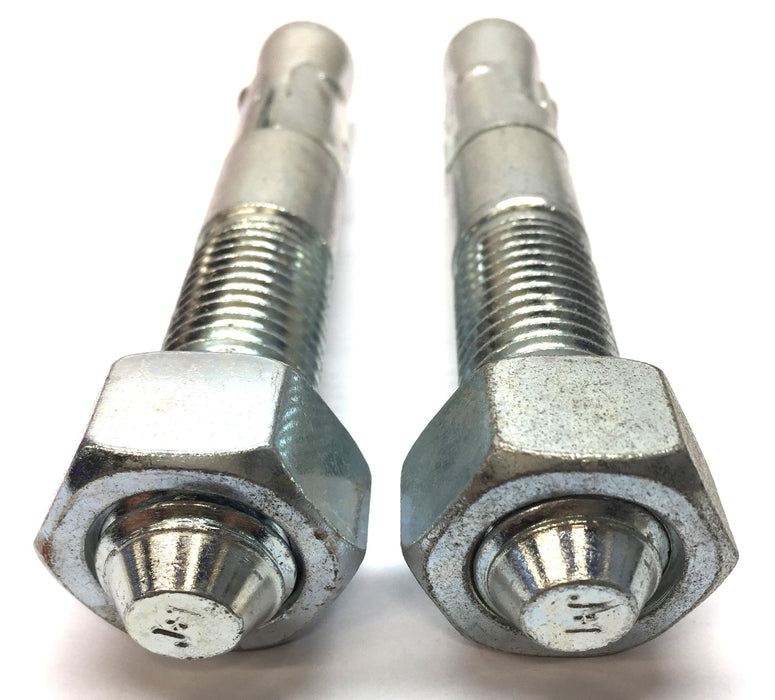 Powers 7/8" x 6" Steel Wedge Anchor and Nut (No Washer) [Lot of 2] NOS