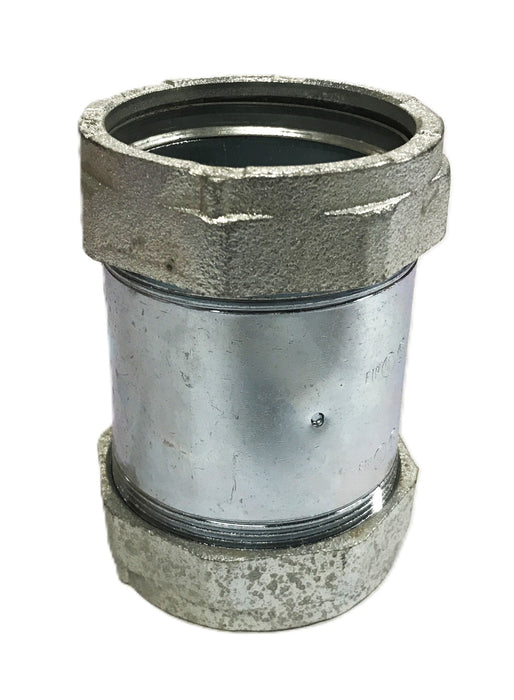 Unbranded 2-1/2 inch Galvanized Compression Coupling [Lot of 3] NOS