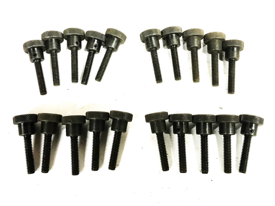 Unbranded 1-1/4 inch Black Oxide Knurled Thumb Screw [Lot of 20] NOS
