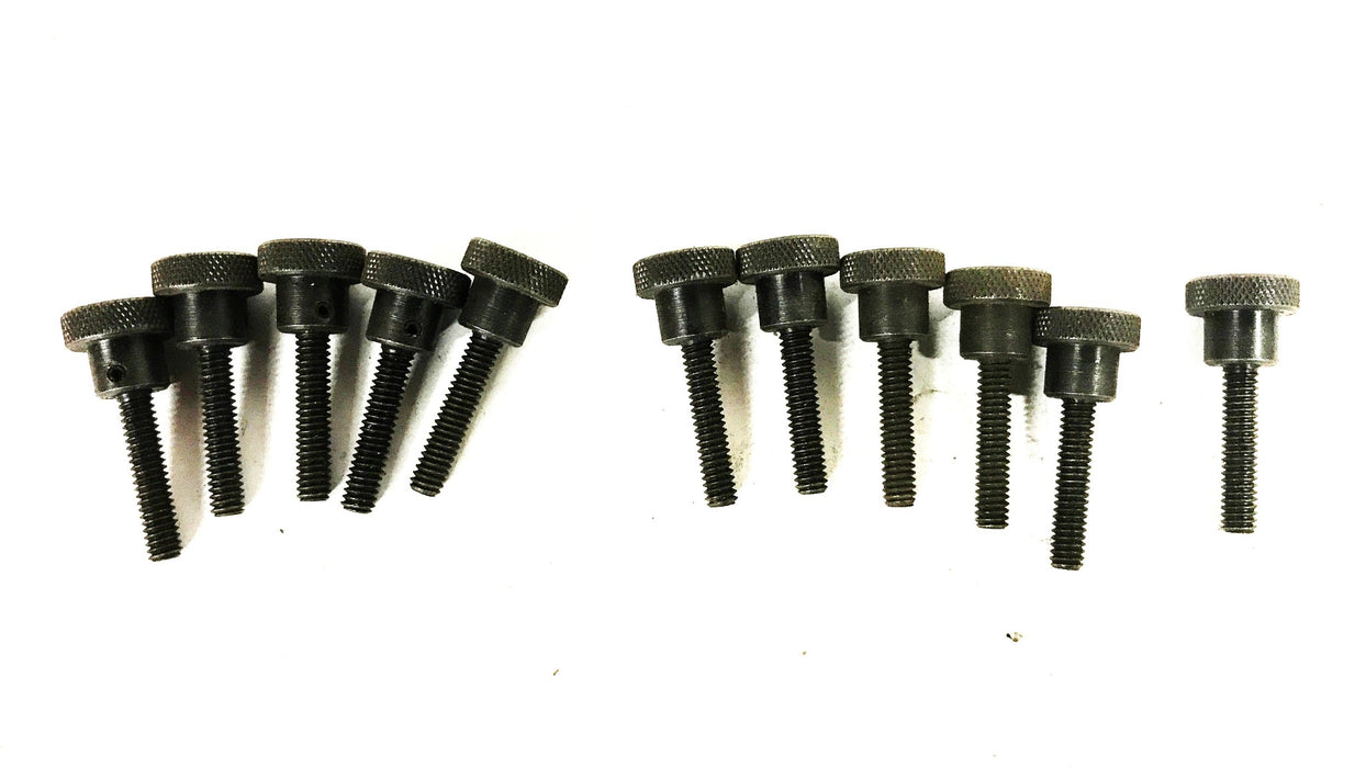 Unbranded 1-1/4 inch Black Oxide Knurled Thumb Screw [Lot of 11] NOS
