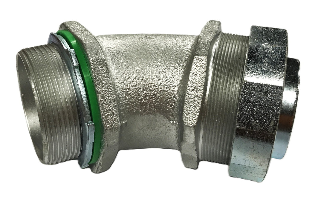 Amfico 45-degree 3-inch Liquid Tight Conduit Compression Elbow NOS