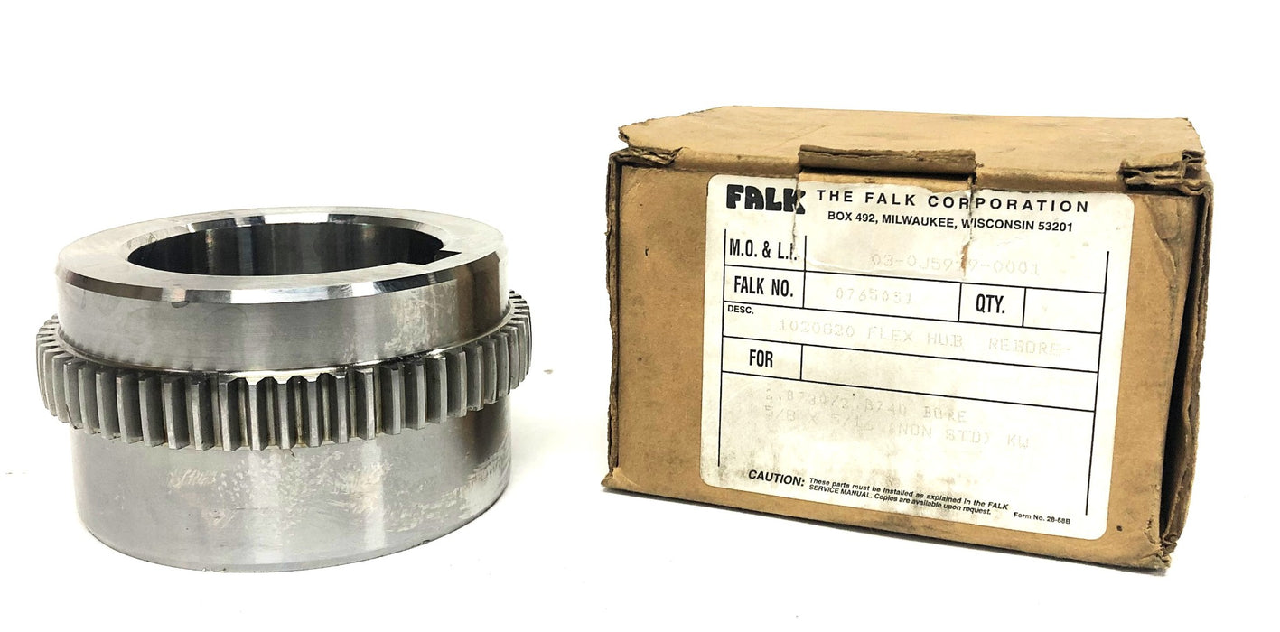 Falk Coupling 1020G20 Flex Hub Bore 2.8730 Inch Re-Bored 0765051 (3J5919) NOS