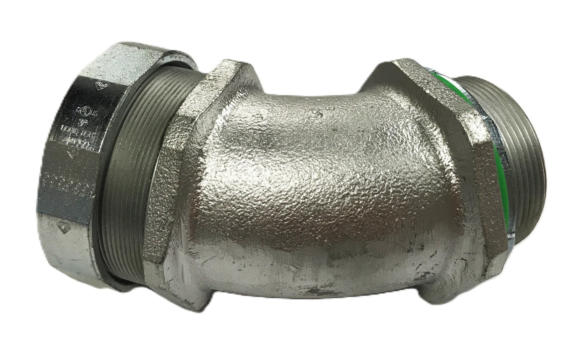 Amfico 45-degree 3-inch Liquid Tight Conduit Compression Elbow NOS