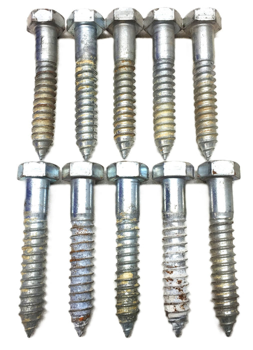 Unbranded 3/4" x 4-1/2" A307 Steel Hex Head Lag Screw [Lot of 10] USED