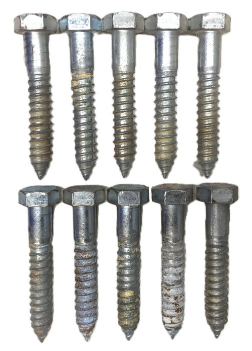 Unbranded 3/4" x 4-1/2" A307 Steel Hex Head Lag Screw [Lot of 10] USED