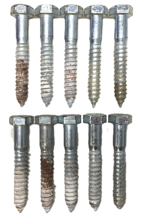 Unbranded 3/4" x 5" A307 Steel Hex Head Lag Screw [Lot of 10] USED