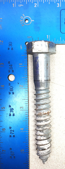 Unbranded 3/4" x 5" A307 Steel Hex Head Lag Screw [Lot of 10] USED