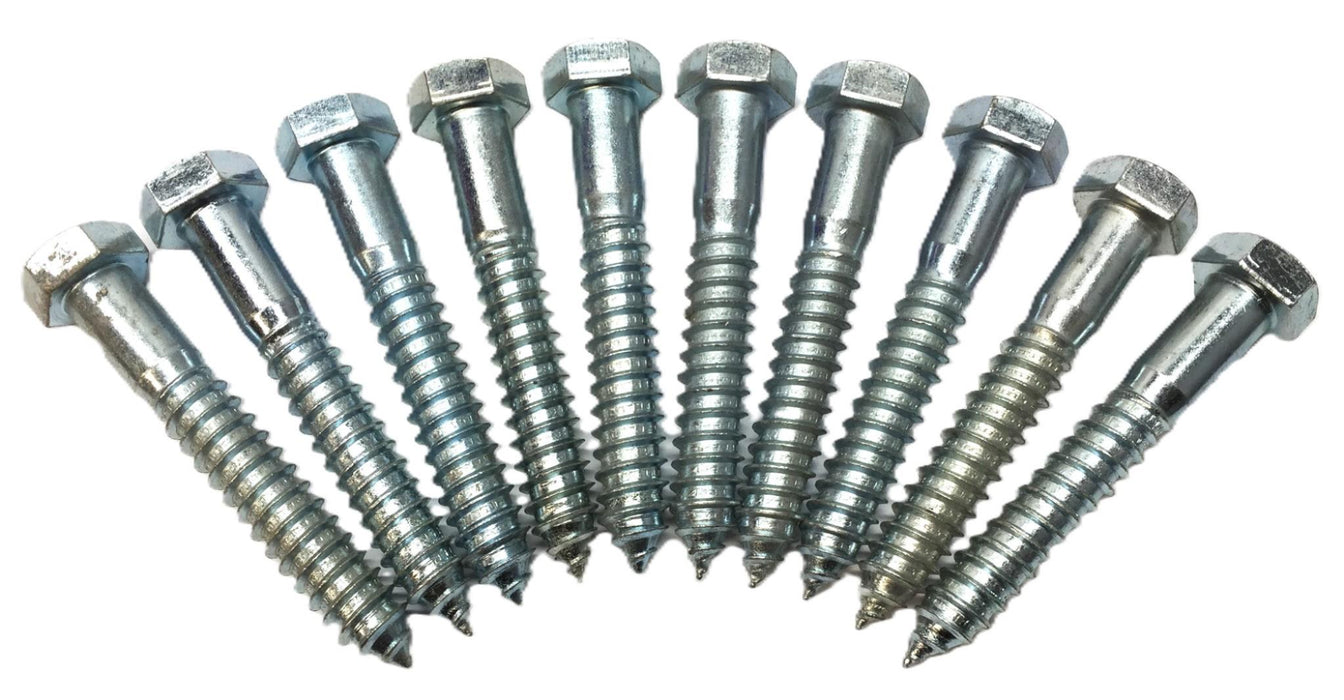 Unbranded 3/4" x 5" Steel Hex Head Lag Screw [Lot of 10] NOS