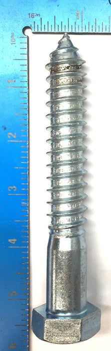 Unbranded 3/4" x 5" Steel Hex Head Lag Screw [Lot of 10] NOS