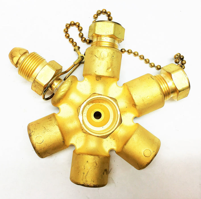 Western Enterprises Brass Manifold Block Assembly MB-70 NOS