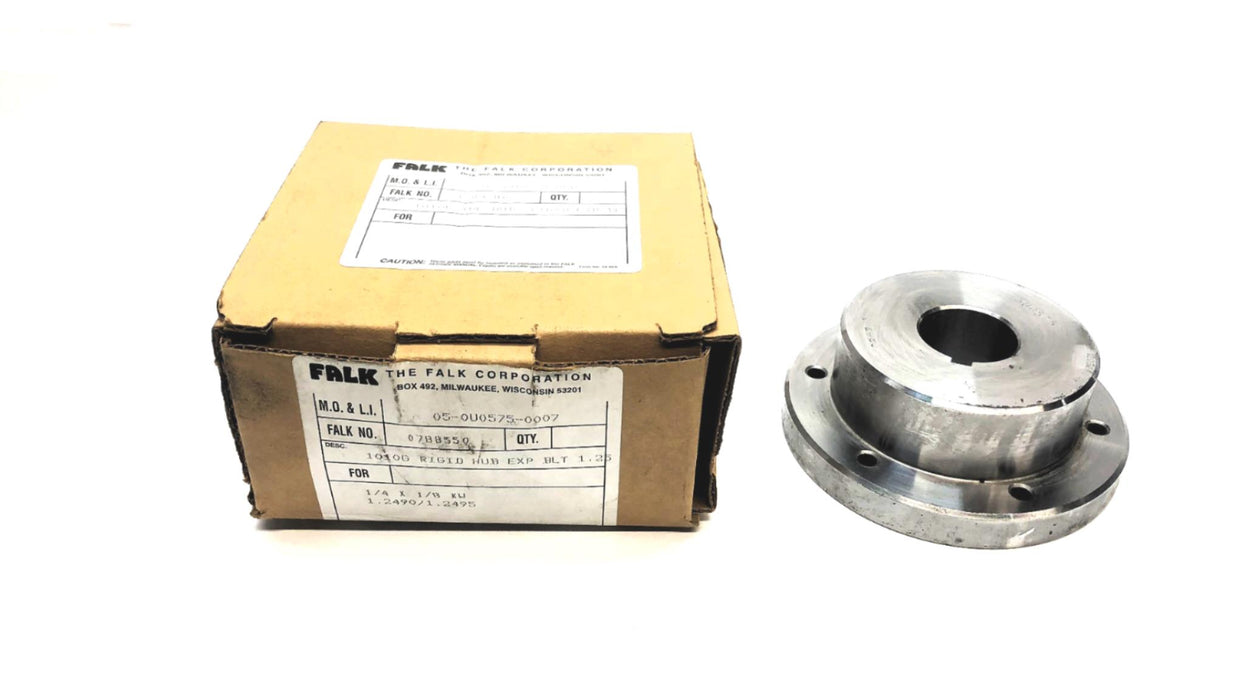 Falk 1010G52 Rigid Hub EXP BLT 1.2490/1.2495 Bore 1/4 X 1/8 KW 0788550 NOS
