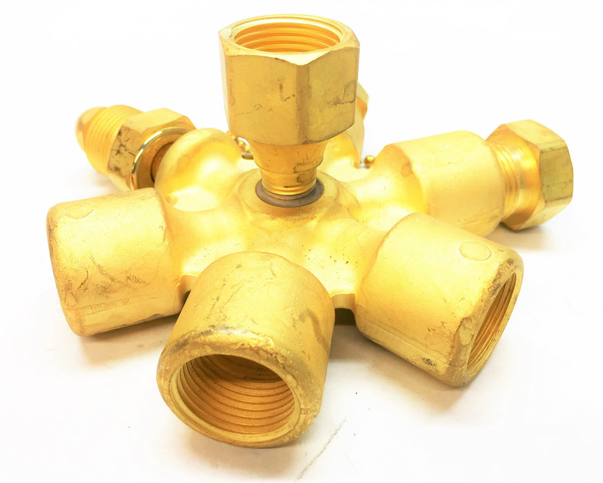 Western Enterprises Brass Manifold Block Assembly MB-70 NOS