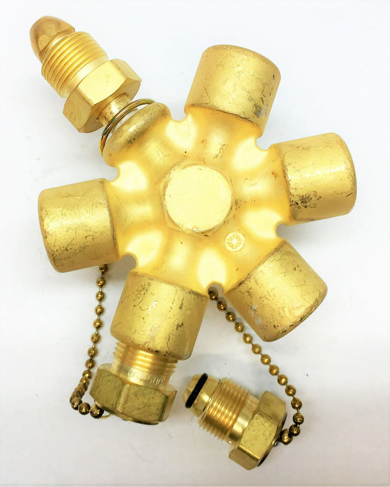 Western Enterprises Brass Manifold Block Assembly MB-70 NOS