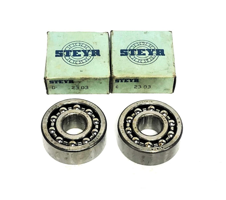 Steyr Double Row Self Aligning Ball Bearing C 2303 [Lot of 2] NOS