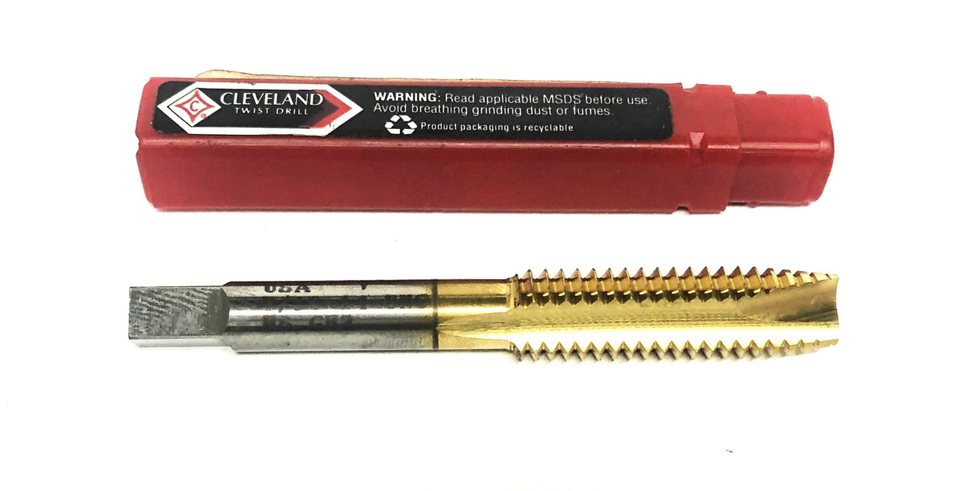 Cleveland 7/16-14 GH3 UNC HSS 3FL Spiral Point Plug Tap With Tin Coat 55328 NOS