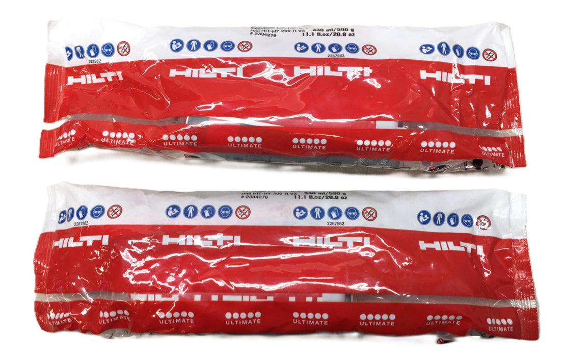 HILTI HIT-HY 200-R V3 Anchor Epoxy(11.1fl.oz)2334276 Exp:7/31/2025 [Lot of 2]NOS