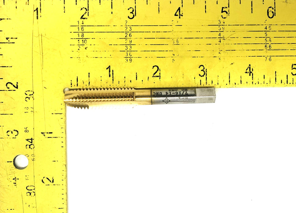 Cleveland 7/16-14 GH3 UNC HSS 3FL Spiral Point Plug Tap With Tin Coat 55328 NOS