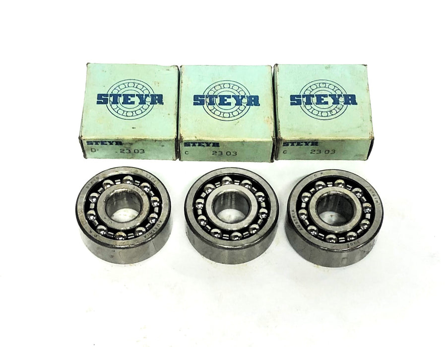 Steyr Double Row Self Aligning Ball Bearing C 2303 [Lot of 3] NOS