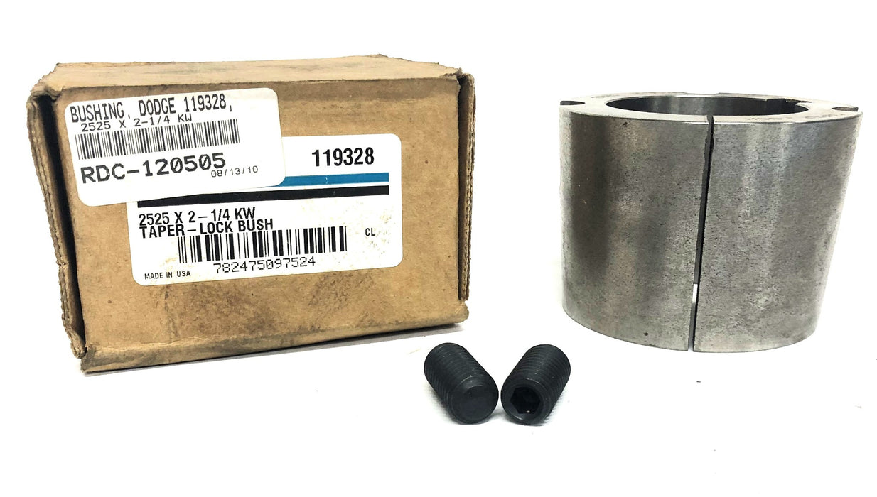 Dodge Taper Lock Bushing 2-1/4 Inch With Hardware 2525X2-1/4 NOS