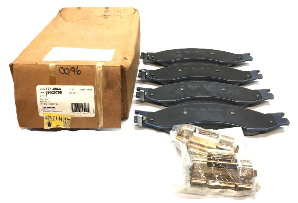ACDelco Brake Pad Kit with Hardware 171-0864 (89026795) NOS