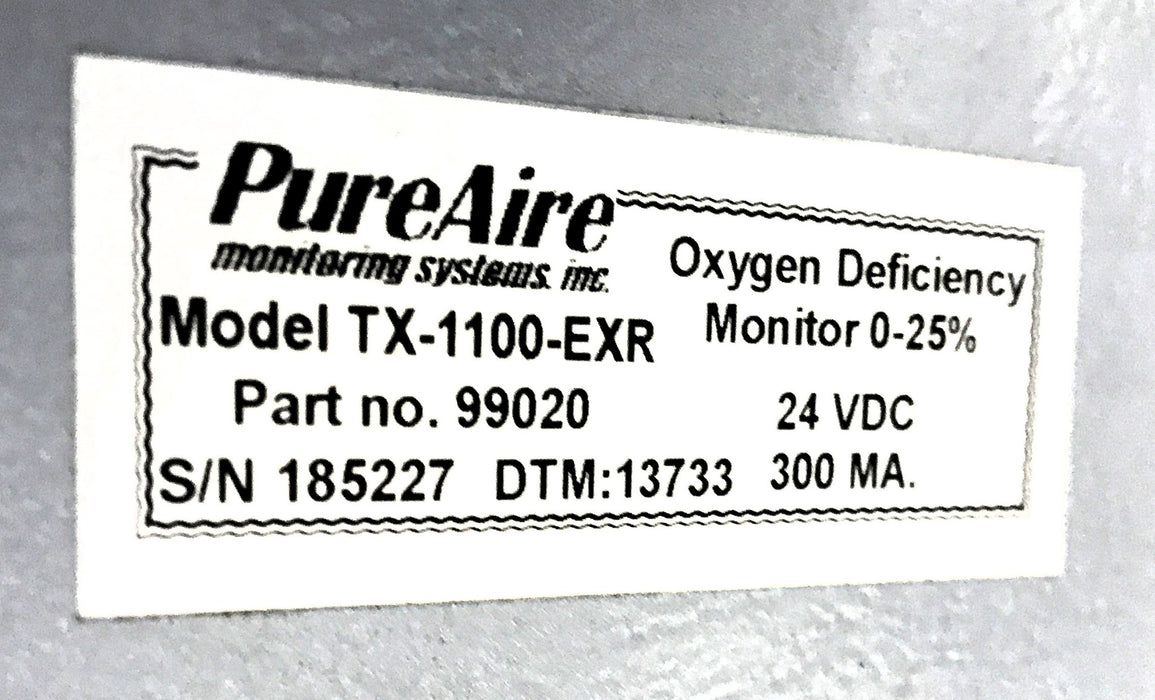 PureAire Oxygen Analyzer With (Killark Box GRM-375L) TX-1100-EXR USED
