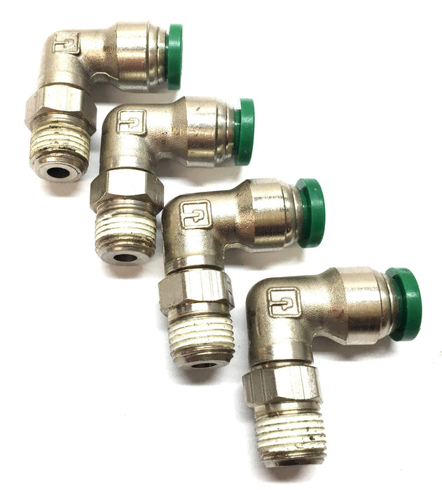 Parker Prestolok 1/4" PTC 90-Degree Elbow threaded 7/16" Fitting [Lot of 4] NOS