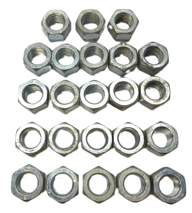 Unbranded 3/4"-10(I.D) x 1.15"(O.D) x 0.68"(Thk) Zinc Hex Nut [Lot of 23] USED