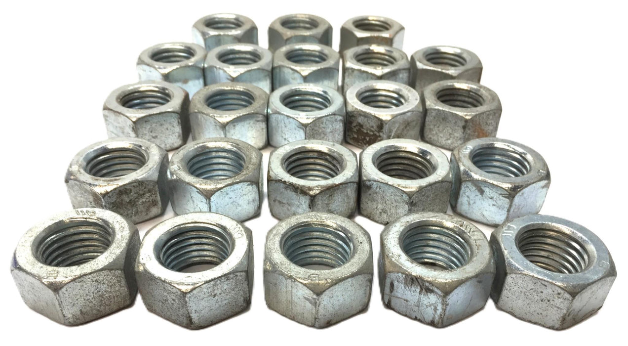 Unbranded 3/4"-10(I.D) x 1.15"(O.D) x 0.68"(Thk) Zinc Hex Nut [Lot of 23] USED