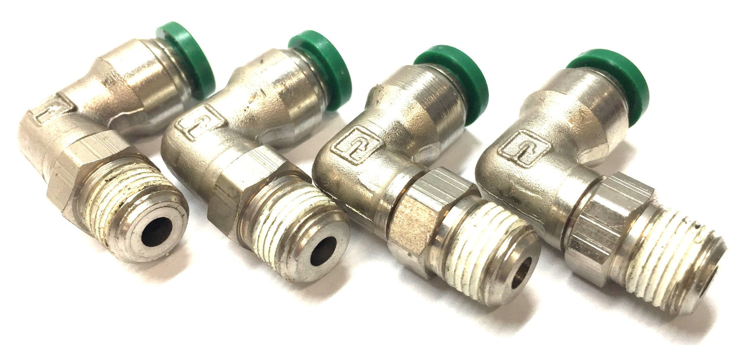 Parker Prestolok 1/4" PTC 90-Degree Elbow threaded 7/16" Fitting [Lot of 4] NOS