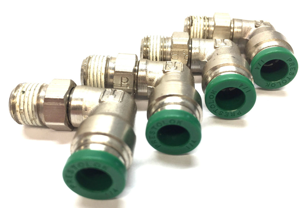 Parker Prestolok 1/4" PTC 90-Degree Elbow threaded 7/16" Fitting [Lot of 4] NOS