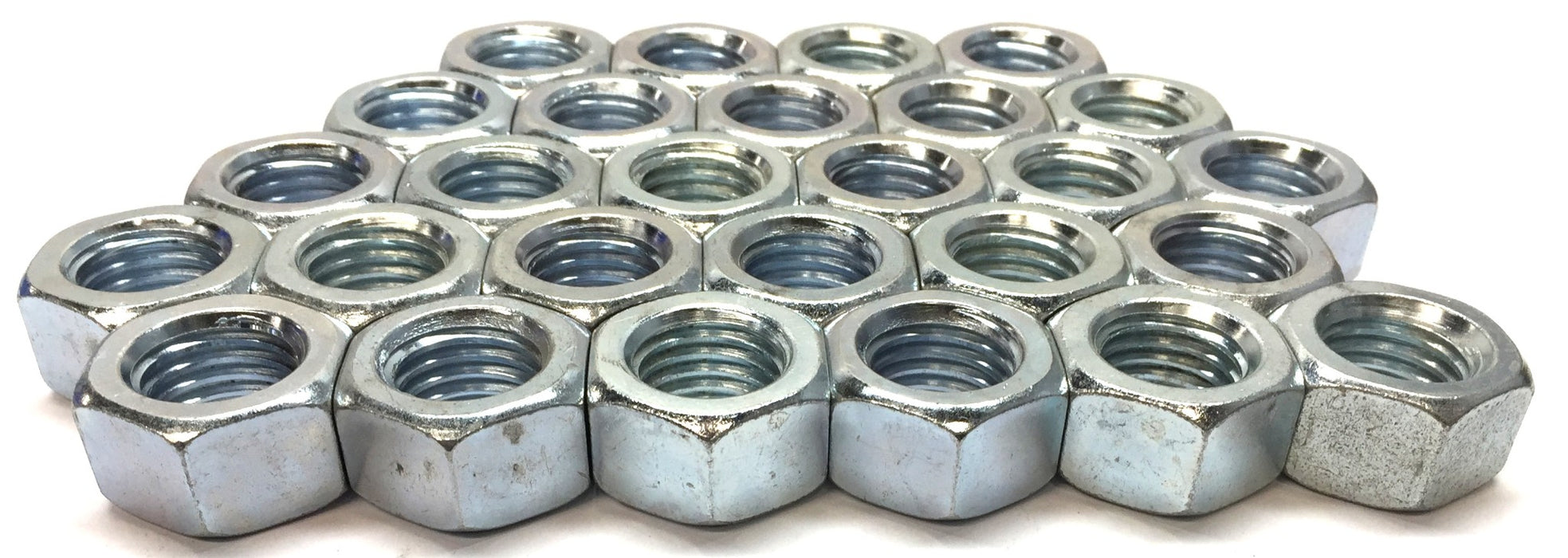 Unbranded M20(I.D) x 32mm(O.D) x 19mm(Thk) Zinc Hex Nut [Lot of 27] USED