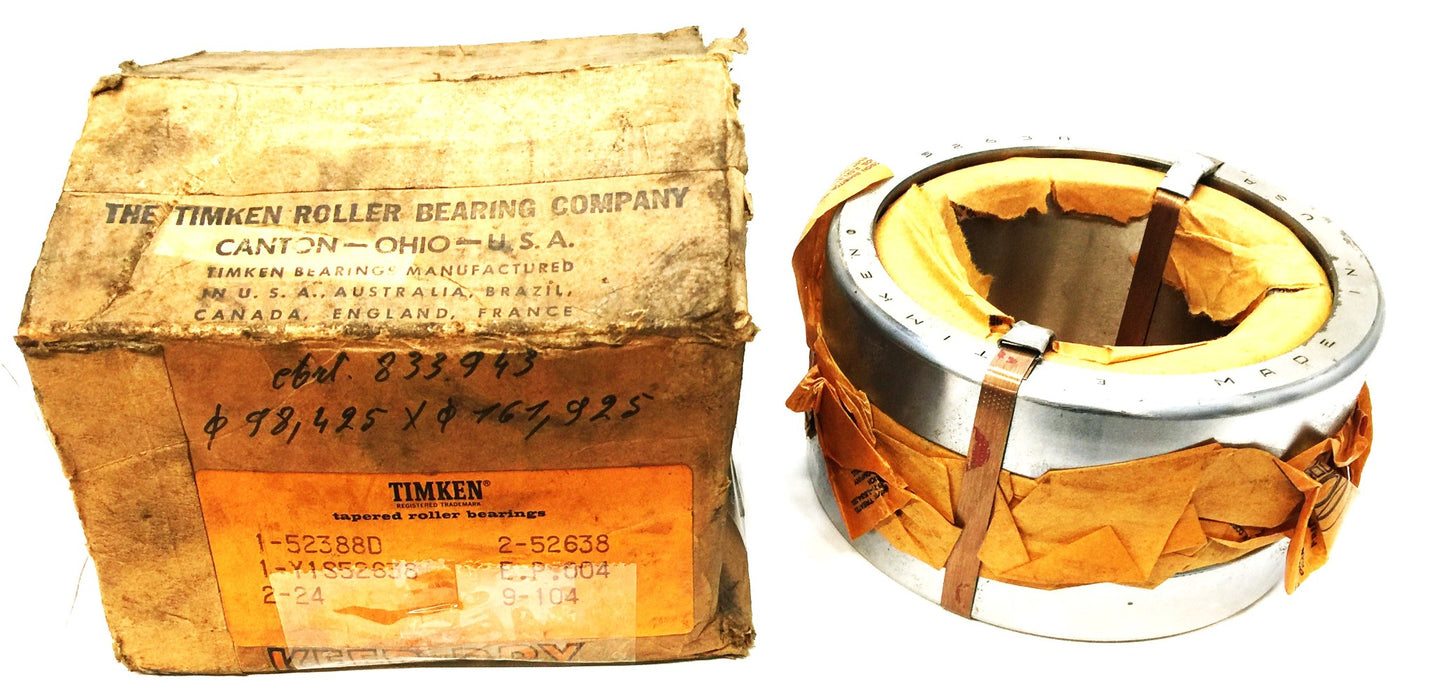 Timken Tapered Roller Bearing Assembly 52388D (52638/Y1S52638) NOS