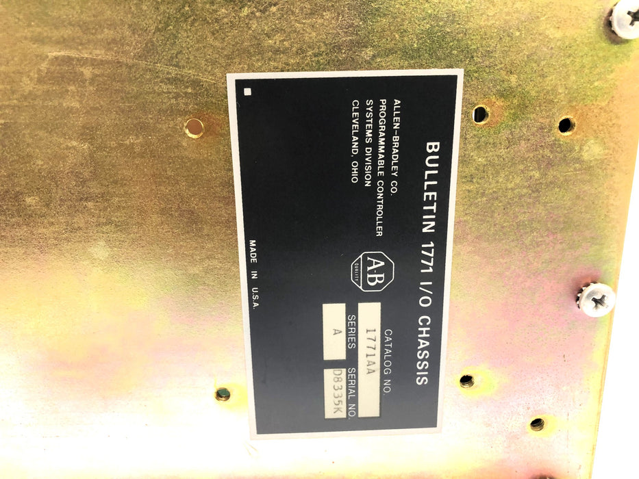 Allen-Bradley Series A 4-Slot I/O Chassis 1771AA USED