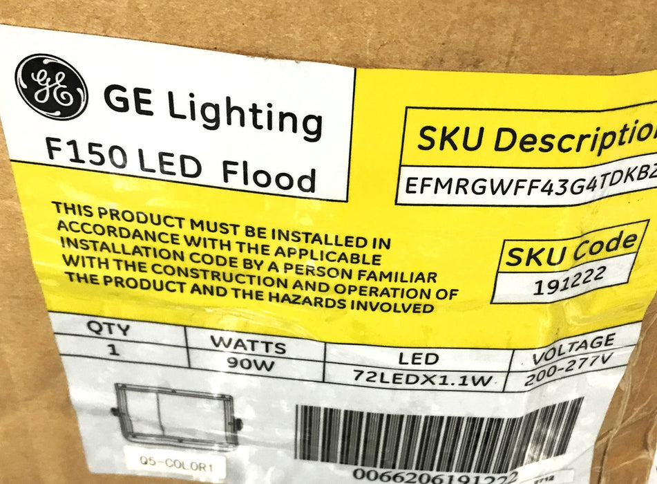 General Electric 90W 200-277V 50/60HZ F150 LED Floodlight EFMRGWFF43G4TDKBZ NOS