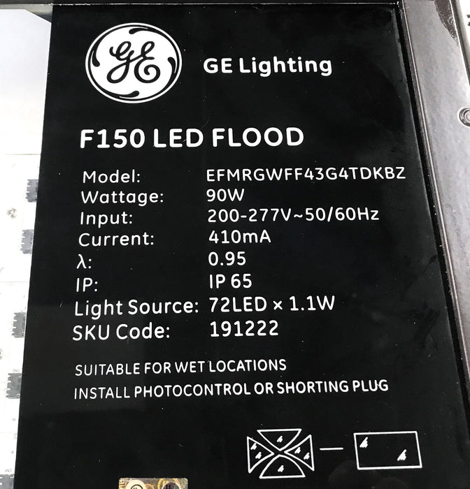 General Electric 90W 200-277V 50/60HZ F150 LED Floodlight EFMRGWFF43G4TDKBZ NOS