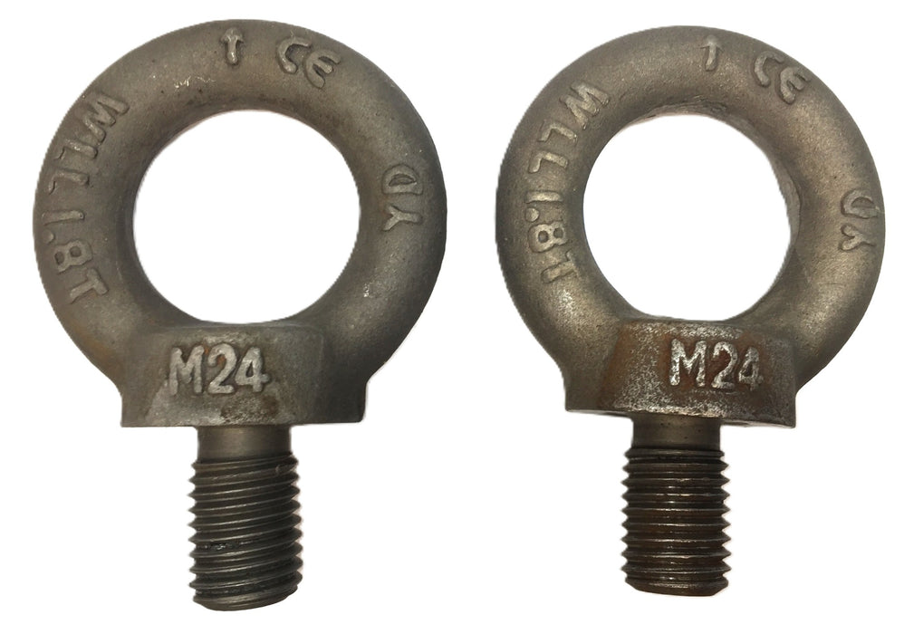 Unbranded M24 Machinery Lifting Eye Bolt C15E WLLI.8T [Lot of 2] USED