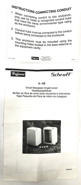 Hoffman Mounting Kit 87546996 [Lot of 2] NOS