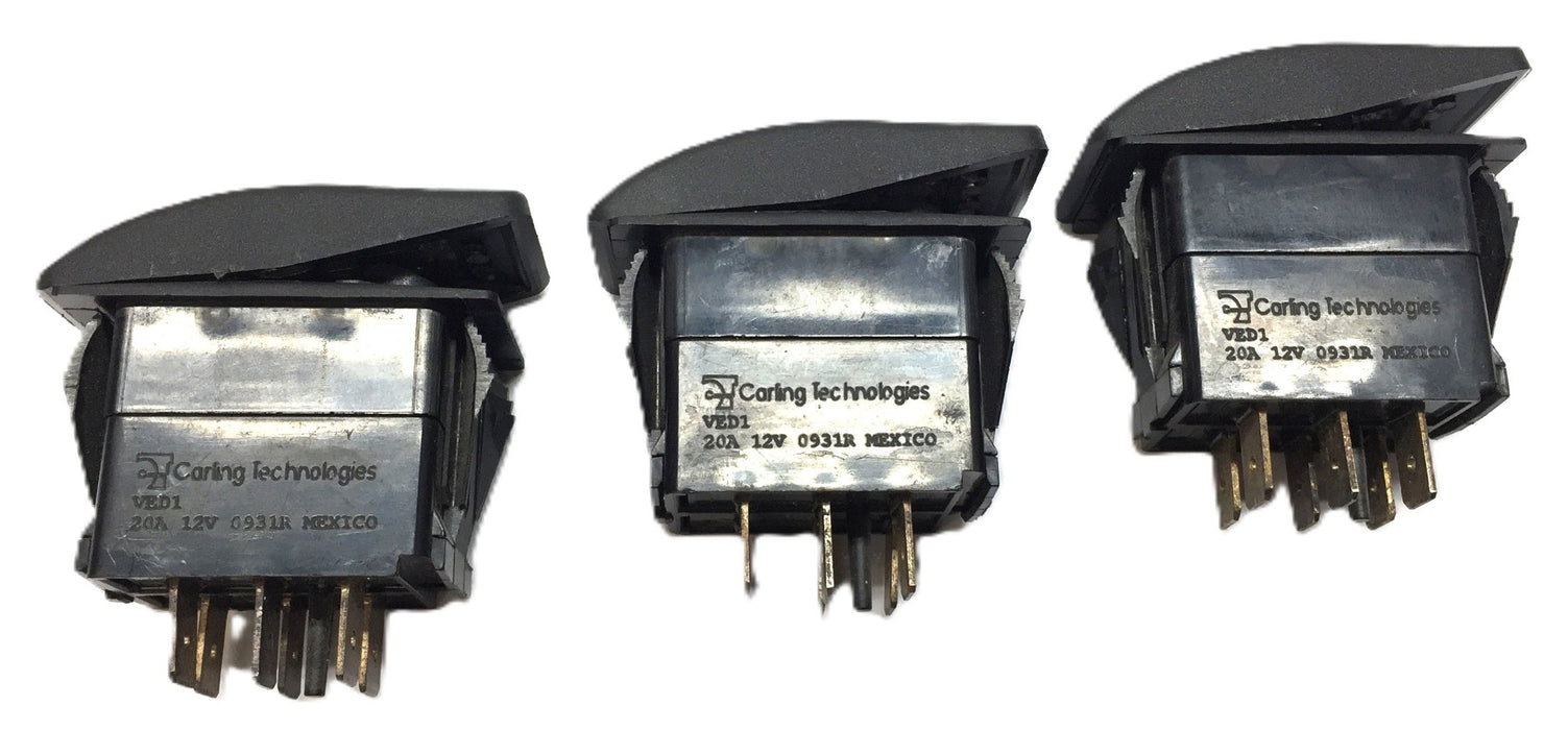 Carling Technologies 3-Way Rocker Switch 3156 7E [Lot of 3] NOS